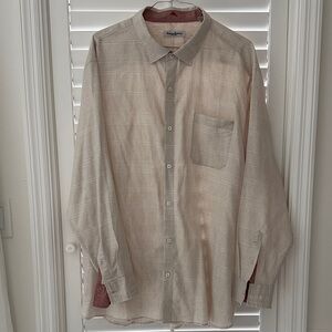 Tommy Bahama men’s BUTTON DOWN linen blend shirt. XXXL LIKE NEW.